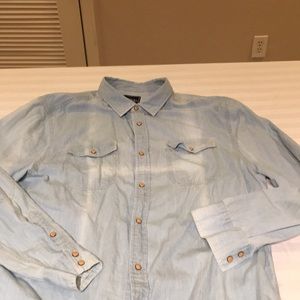 JACHS light weight faded denim shirt